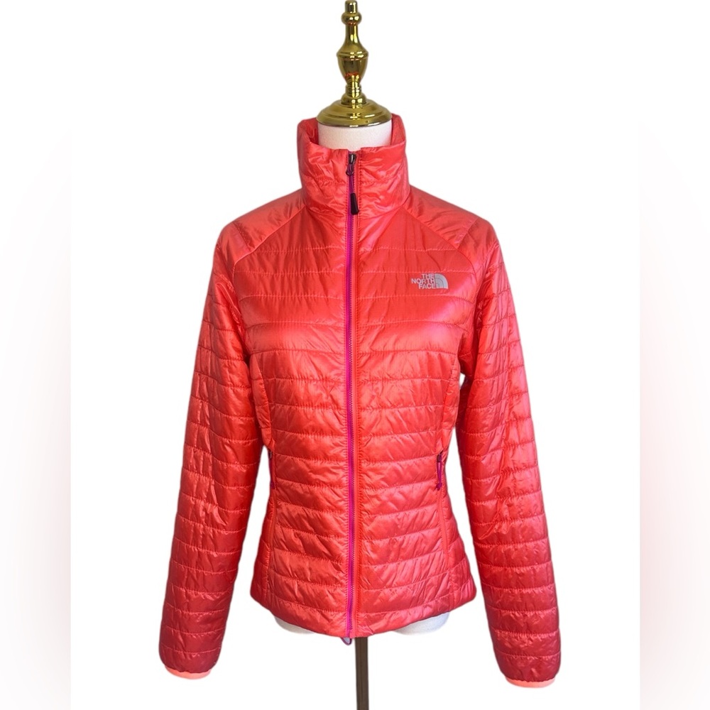 North Face Fire Red Puffer Jacket Lightweight Size XS